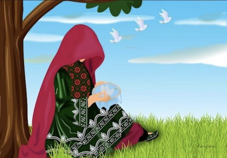 Artwork by Afghan artist Khatera Akbari