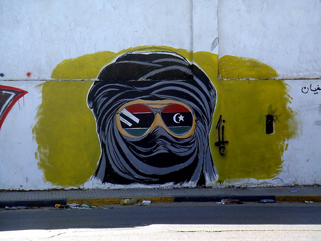 Post-revolution street art photographed in Libya in early 2012